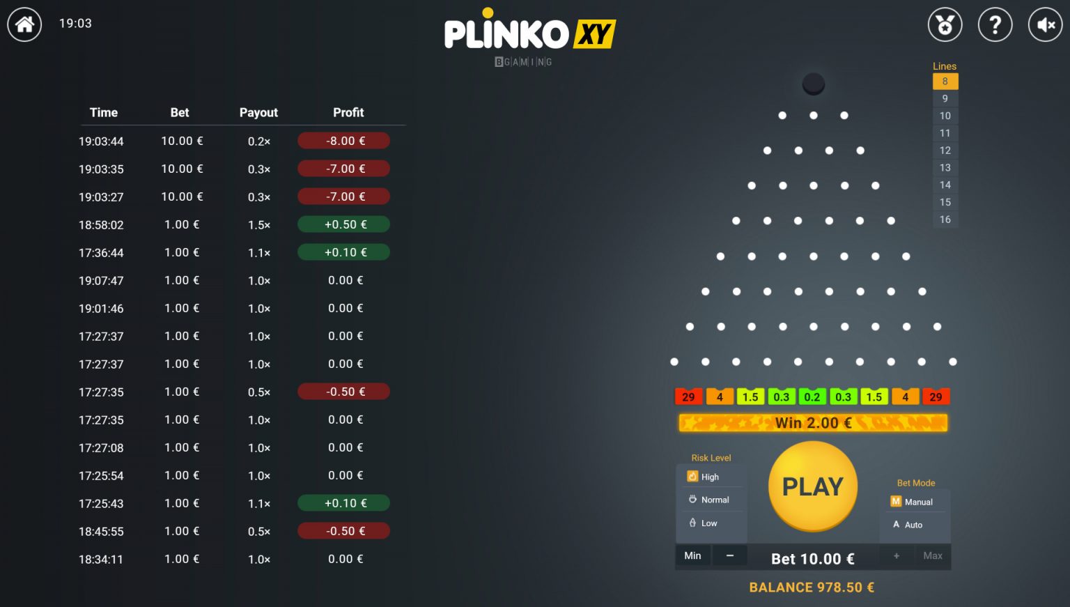 Plinko XY – Review & Free Play | BGaming